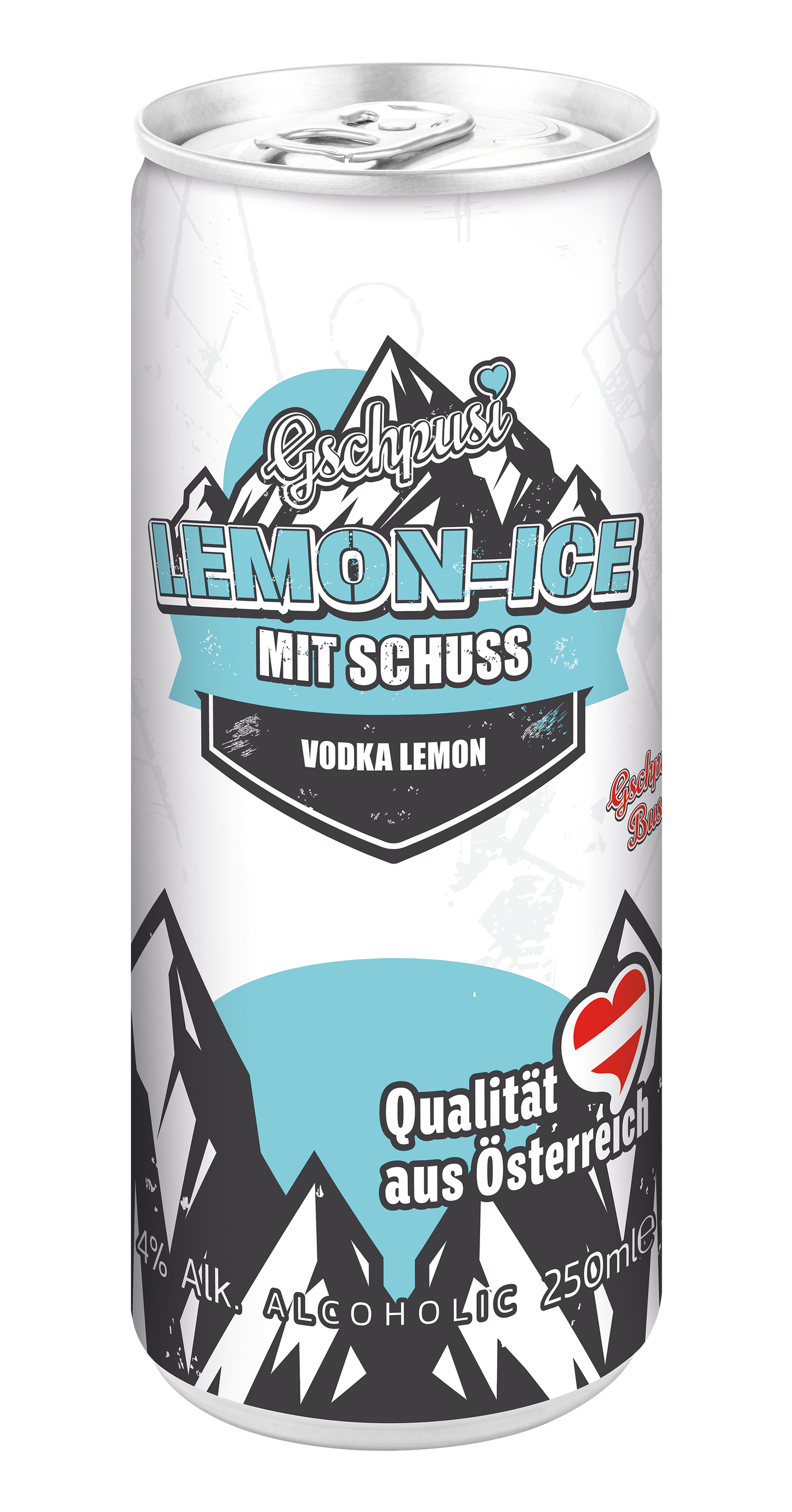 LEMON ICE mit Schuss – 12 Dosen 250ml – 4 % Vol. Alk. - Pfanddose 22,50 excl / 25,50 incl. Pfand