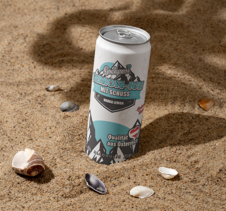 LEMON ICE mit Schuss – 12 Dosen 250ml – 4 % Vol. Alk. - Pfanddose 22,50 excl / 25,50 incl. Pfand