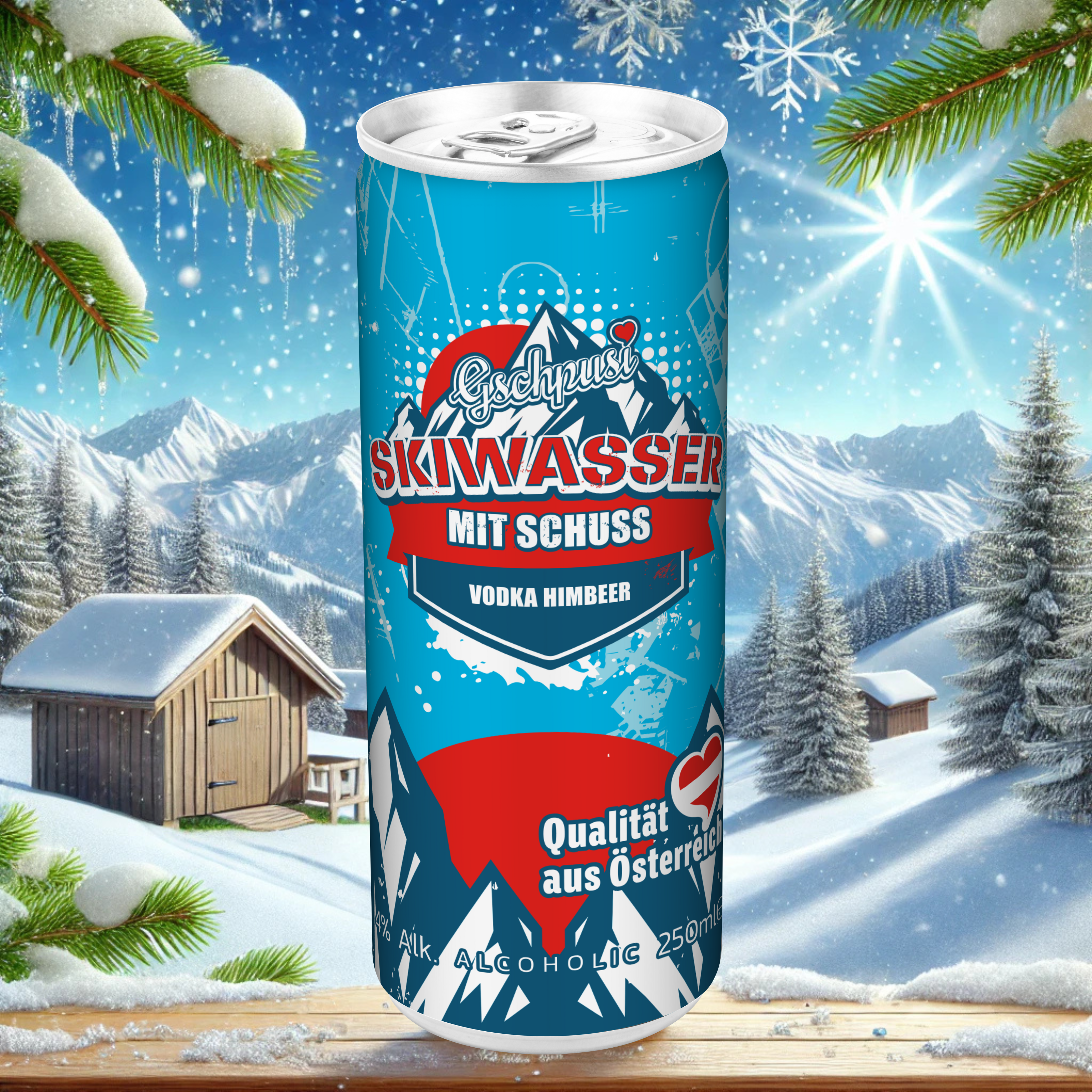 Skiwasser mit Schuss - 12 Dosen à 250ml 4% Vol. – Gschpusi Online Shop Skiwasser mit Schuss - 12 Dosen à 250ml 4% Vol. – Gschpusi Online Shop