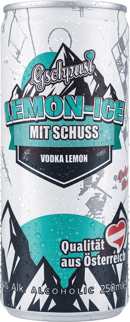 Gschpusi Lemon-Ice mit Schuss – 250 ml Dose, Vodka Lemon, 4 % vol