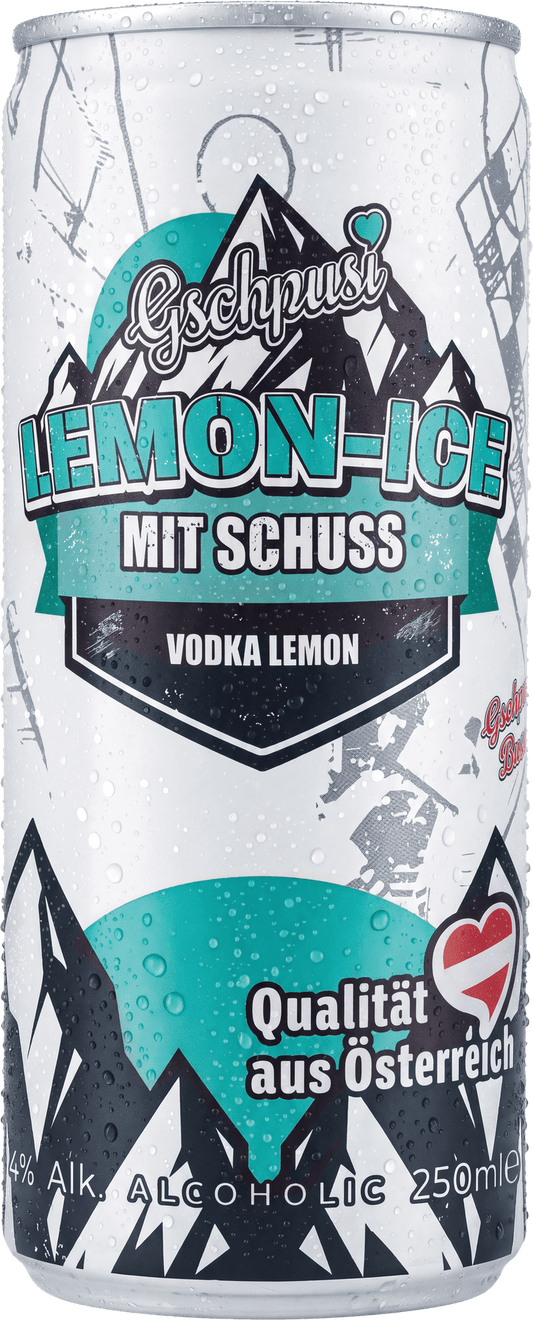 Gschpusi Lemon-Ice mit Schuss – 250 ml Dose, Vodka Lemon, 4 % vol