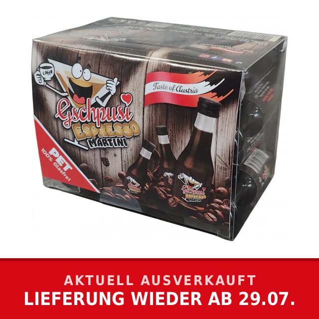 Gschpusi Espresso Martini PET 20er – Lieferung ab 29.07.