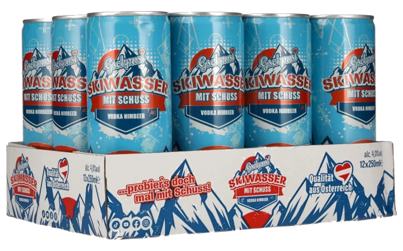 Gschpusi Skiwasser mit Schuss 12er Tray